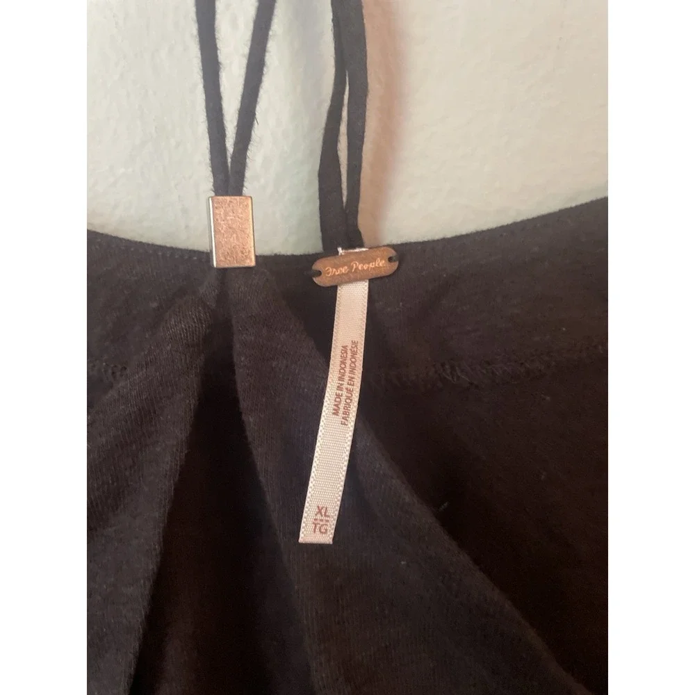 Free People Women's Long‎ Weekend Knit Halter Tank Black Size XL NWT $58